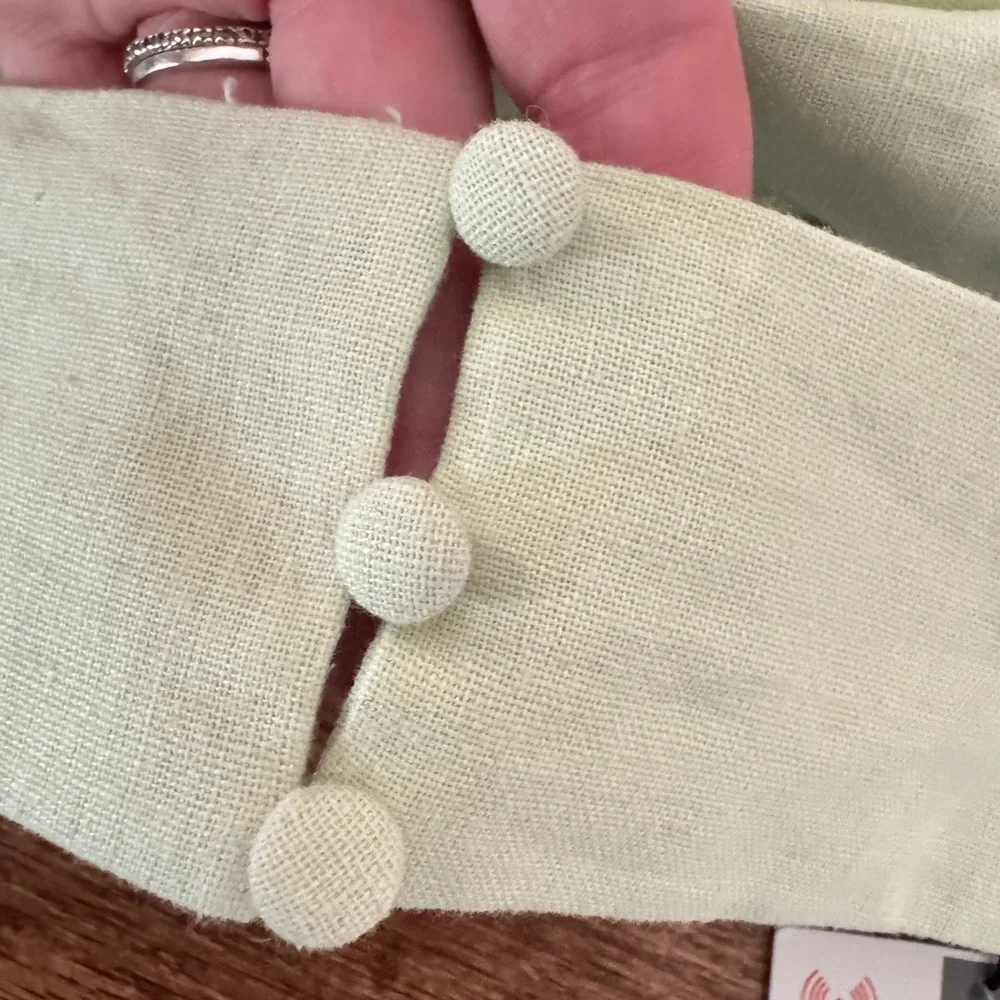 Zara Green Linen Crop Top - Picture 6 of 9